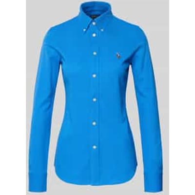 Overhemdblouse met labelstitching