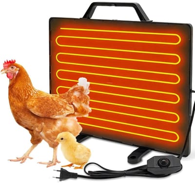 Verwarmingsplaat - Verwarmingsplaat Elektrisch - Temperatuur Instelbaar -Geschikt om Pluimvee en Katten Warm te Houden - 39x29cm - Zwart