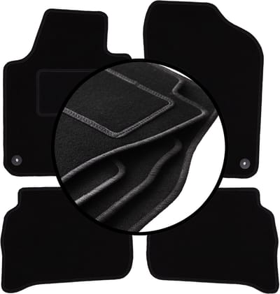 Complete set veloursmatten voor: Seat Ibiza IV 6J hatchback, ST, stationwagen (2008-2017)