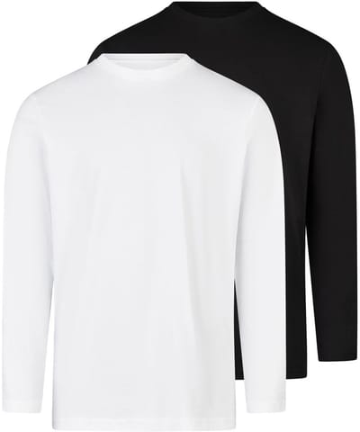 RAGMAN Heren longsleeve 2 pack Basic