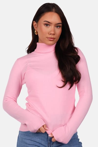 Getdrezzed Top - Maat: M/L - Coltrui met gladde structuur roze
