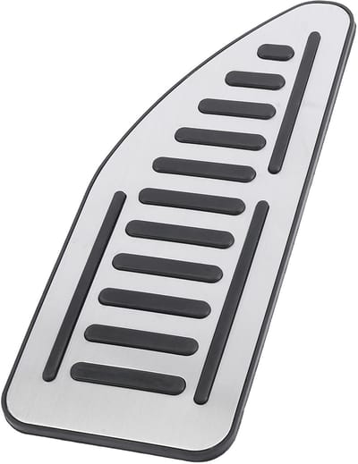 Dailygoods- Voetsteun Antislip - Roestvrij Staal/Rubber - Voor Jeep Compass/Renegade - Pedaalafdekking - 25,3 x 9,9 cm - Eenvoudig te Installeren - Pedaal