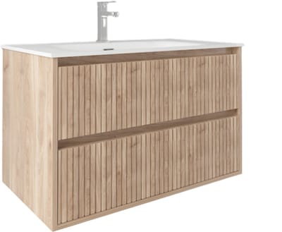 LINEA UNO - Laro 60 - Licht eiken - Badmeubel - - 301717