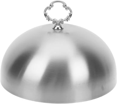 Voedselbeschermende Hoes Rvs Steakkoepeldeksel Olie-voedseldeksel Home Steakhoes Keukenbenodigdheden，26cm