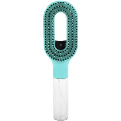 Haarborstel Mist Spray 2-in-1 Herbruikbare Haarborstel met Waternevel Spray voor Pluiscontrole Antistatisch Vermindert Klit Blue blue