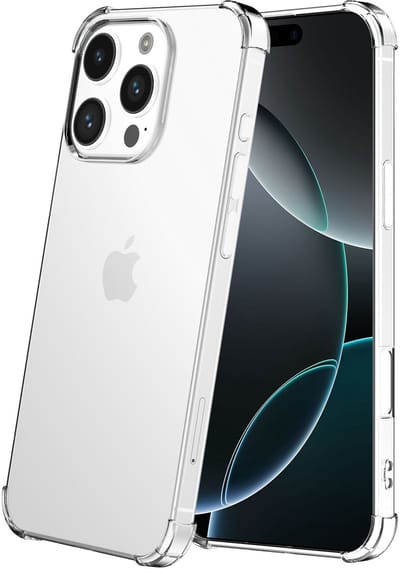 Smartphonica Telefoonhoesje Geschikt voor iPhone 16 Pro Transparant Schokbestendig - Shockproof Backcover TPU siliconen Hoesje met Stootrand geschikt voor iPhone 16 Pro