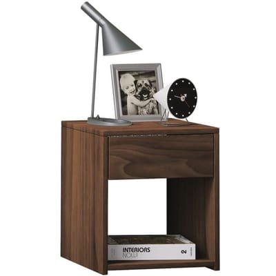 Houten nachtkastje Bijzettafel Lade Console Nachtkastje Sledo Mini