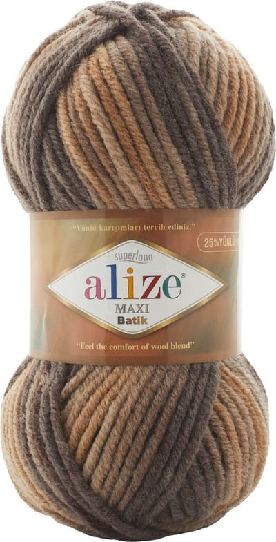 Alize Superlana Maxi Batik - Wol voor breien en haken - 25% wol - 5 bollen