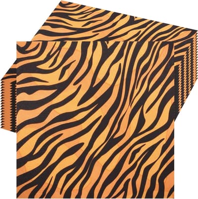 Jungle Safari Dieren Feest Servetten - 20 Stuks Tijgerprint Papieren Servetten voor Kinderfeestjes, Jungle Decoratie en Dieren Thema Tafelaankleding