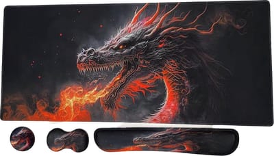 Extra grote gamingpad toetsenbord muismatset - 900 x 400 mm - antislip rubberen basis - pijnverlichting - gemakkelijk typen
