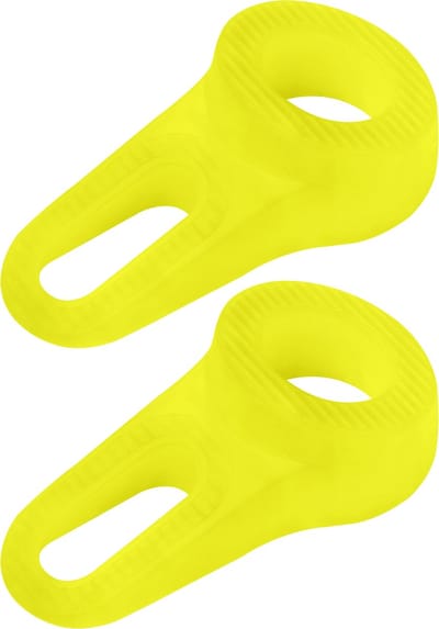 Deltafix Block it Deurwig - 2x - fluor geel - TPE kunststof - 12 x 3,8 cm - deurstopper