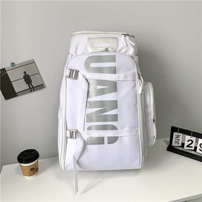 Rugzak Schoudertas Heren Nat en Droog Scheiding Reistas Super Capaciteit Sport Fitness Tas Dames Ski Bergklimmen Tas white