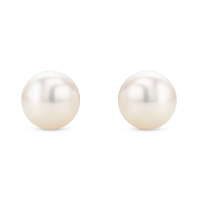 Miore Parel Oorbellen Dames - van Zilver - Met Zoetwaterparels - Hypoallergene Knopjes - 8 mm
