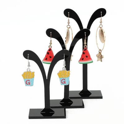 Dailygoods- Oorbellenrekje Hangend - Sieradenstandaard - Decoratieve Opslag - Stabiliteit - Vierkante Basis - Ornamenten Effect - Sieradenstand