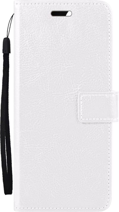 Hoes - Met Pasjeshouder - Geschikt voor Samsung Galaxy A34 - Luxe Bookcase Portemonee - Flip Case - Kunstleer Book Case - Flipcase - Book Cover - Walletcase - PortemonneeHoes - Wit