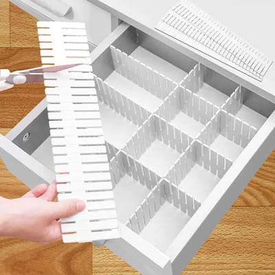 Verstelbare Ladeverdeler 16 Stuks - DIY Organiser voor Kantoorbenodigdheden, Keuken en Make-up Accessoires (Wit)
