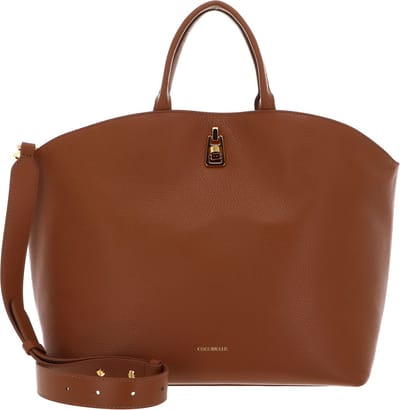 COCCINELLE Leren Handtas Schoudertas Coccinelle Magie Soft Handbag Grained Leather Cuir Terracotta