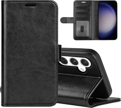 MobyDefend Hoesje - Geschikt voor Samsung Galaxy S24 - Wallet Book Case (Sluiting Achterkant) - Zwart