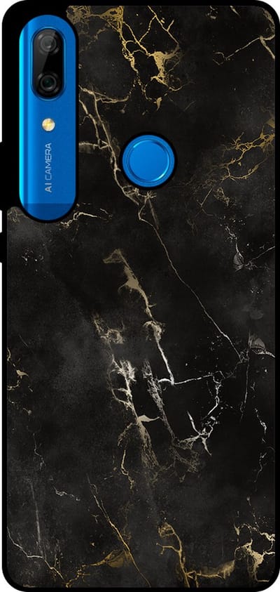 Smartphonica Telefoonhoesje Geschikt voor Huawei P Smart Z / Y9 Prime (2019) met marmer opdruk - TPU backcover case black marble design - Zwart geschikt voor Huawei P Smart Z;Huawei Y9 Prime (2019)