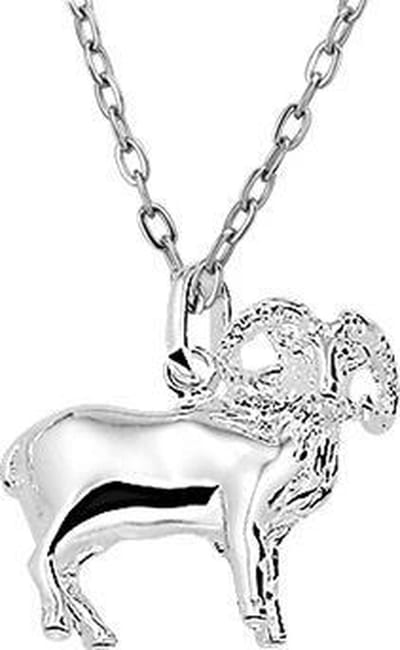 Montebello Ketting Ram - 925 Zilver - Horoscoop - 17x19mm - 45cm