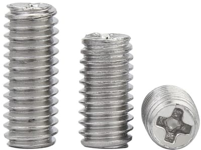 Dailygoods- Madenschroeven M3x4mm - 100 Stuks - Roestvrij Staal - Pinschroeven - Schroefdraadpennen - Schroefdraadgat