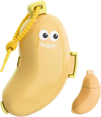 Tandenborstel Hoesje - Reis Etui - Hygiënisch Reizen - Met Tandpasta Dispenser - 8.7 x 3 cm - Geel