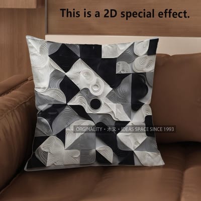 2D Modern Abstract Patroon Digitale Print Kussenhoezen Patroon Kussenhoes Geschikt Voor Bank Slaapkamer Auto Kussenhoes 50x50cm