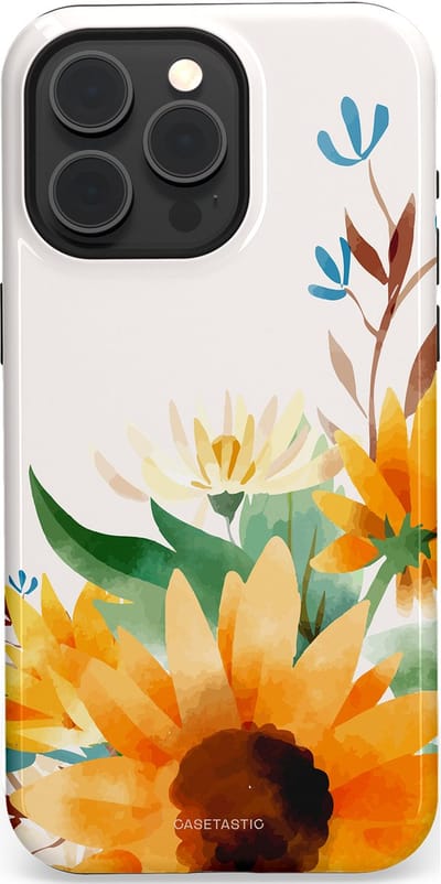 Casetastic Hoesje Geschikt voor Apple iPhone 15 Pro Max Magsafe - Stijlvolle Beschermende Duo-layer Case - Stralend geel