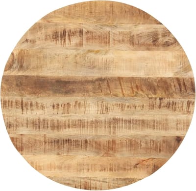 Tafelblad Massief Hout - Rond Decoratie - Tafelblad Vervangen - Duurzaam Mangohout - 80 cm Diameter - Natuurlijk