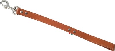 JACK AND VANILLA Double Hondenriem / Hondenlijn - Echt Leder - Naturel - Breedte 2,5 cm - Lengte 50 cm - Geschikt voor grote honden