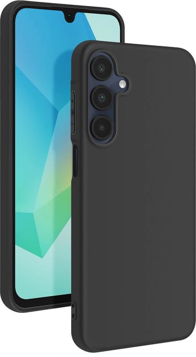 Mayaxess, Hoesje Geschikt voor Samsung Galaxy A16 Zacht Silicone Dun Coating, Zwart