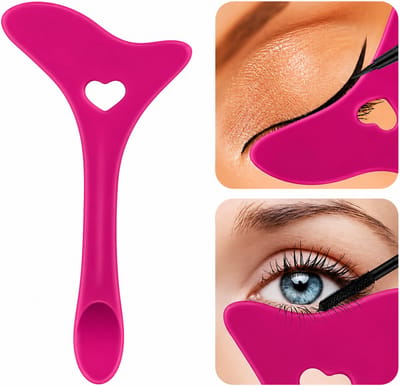 Actie4you® - Eyeliner Liniaal - make-up liniaal - Mascara hulp - Applicator - Contouren - lippen - wenkbrauwen - make up kwasten - eye liner tool - eyeliner make-up hulp - multifunctionele make-up hulp - Donker Roze