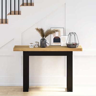 Wandtafel U-vorm - Haltafel Dressoir - Entree Decoratie - Massief Hout - 120x30x75 cm
