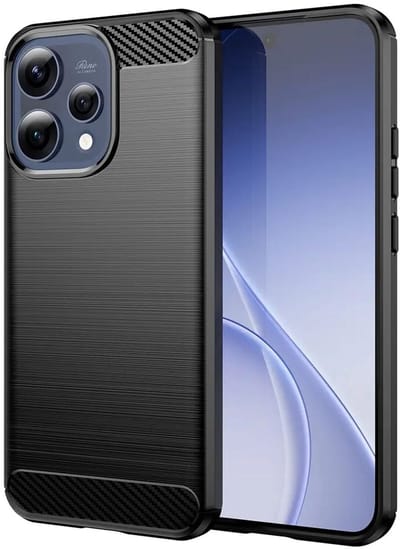 Geborsteld TPU Hoesje Geschikt voor Oppo Reno 15 / 15F - Beschermhoes - Back Cover - Case Flexibel TPU - Stijlvol Carbon - Dun - Zwart
