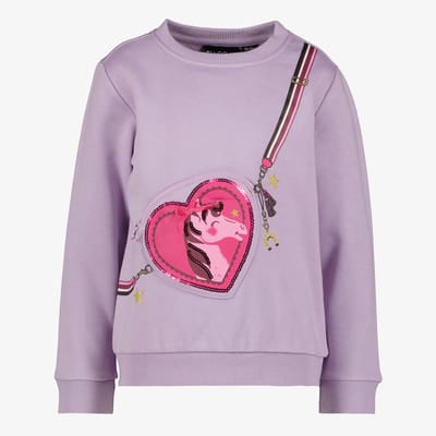TwoDay meisjes sweater met ritsvakje lila - Maat 92