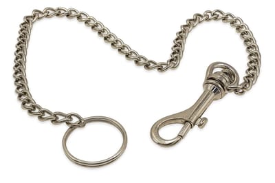 Broekketting voor sleutelbos of keypas broekriem 48 cm