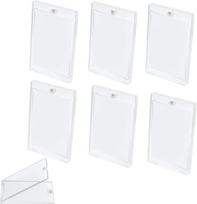 Magnetische Kaarthouders - Kaartbeschermers - Ruilkaarten Opslaan - UV-Bescherming - 6 Stuks 35pt - Transparant