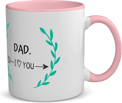 Akyol - dad i love you koffiemok - theemok - roze - Papa - de liefste vader - vader cadeautjes - vaderdag - verjaardag - geschenk - kado - 350 ML inhoud