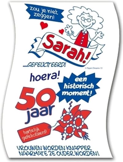 Toiletpapier - 50 jaar, Sarah