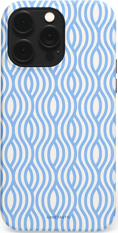 Casetastic Hoesje Geschikt voor Apple iPhone 14 Pro Max Magsafe - Stijlvolle Beschermende Duo-layer Case - Zeegolf Patroon