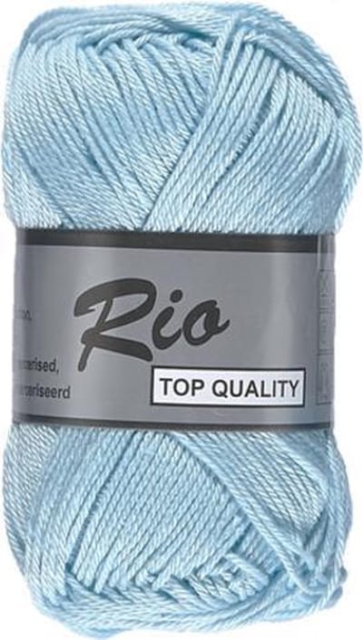 Lammy yarns Rio katoen garen - aqua blauw (459) - naald 3 a 3,5 mm - 1 bol