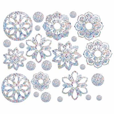 Dailygoody - Mandala-vensterstickers - Anti-botsing - Kleurendiversiteit - Bloemen-regenboog - Vogelbescherming - 25 stuks