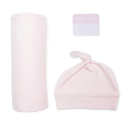 Lulujo Hello World - Swaddle & Mutsje - Pink
