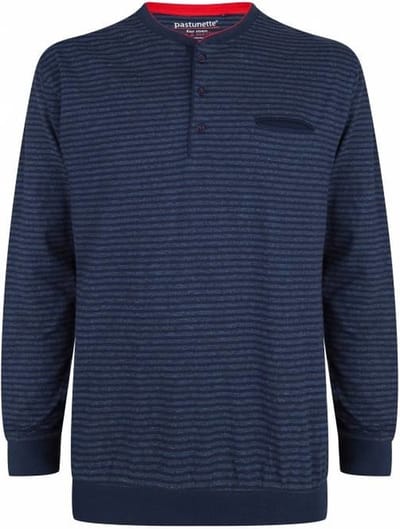 Shirt Pastunette - gestreept - blauw - lange mouwen - maat S