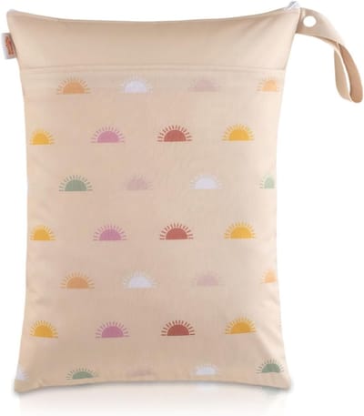 Herbruikbare Waterdichte Wetbag Luiertas Milieuvriendelijke Reistas Voor Babyspullen Luieropbergtas Voor Strand Zwembad En Reizen In Stijlvolle Beige Kleur Normaal Formaat