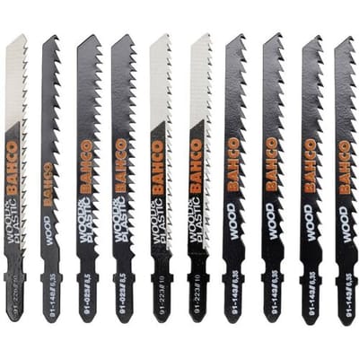 Bahco 91-WOOD-10P Decoupeerzaagbladenset voor hout en kunststof, 10-delig 1 set(s)