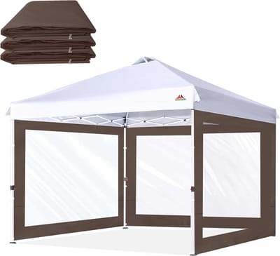 Doorzichtige zijwand voor 10x10 Canopy Frame - 3 Pack Zonnewanden