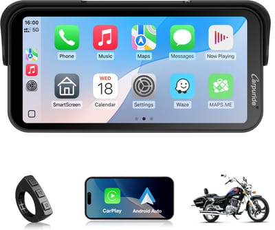 Carpuride W603 - CarPlay-scherm - carplay motor - draadloos CarPlay en Android Auto - IP67 waterdicht - touchscreen - bediening via kabel - navigatie - 6,3 inch