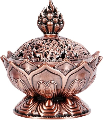 Mini Aromatherapie Houder voor Wierook, Backflow Wierookbrander voor Decoratie en Geschenken, Perfect voor Thuis en Kantoor, Bruin