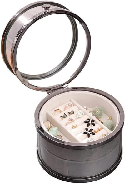 Sieradendoos - Opbergdoos - Sieraden Organiseren - Verwijderbaar Plateau - 5.5 x 3.1 inch - Transparant